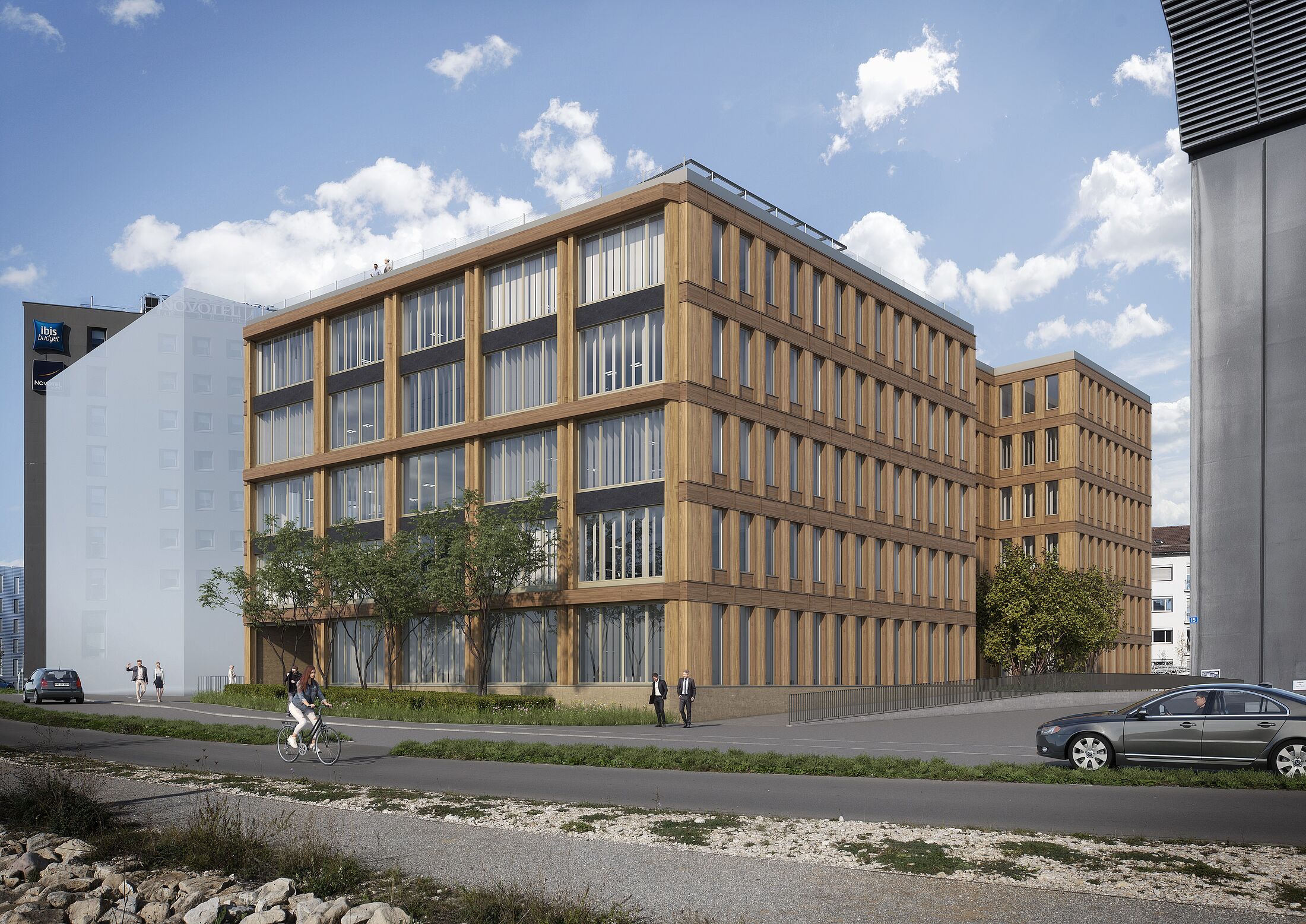 Ein Holz-Bürogebäude mitten in Basel – das geht!